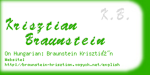 krisztian braunstein business card